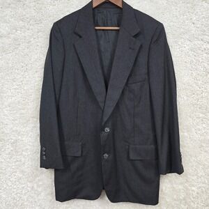 Vtg Brooks Brothers Makers Sport Coat Mens 40S Gray Herringbone Union USA‎ READ